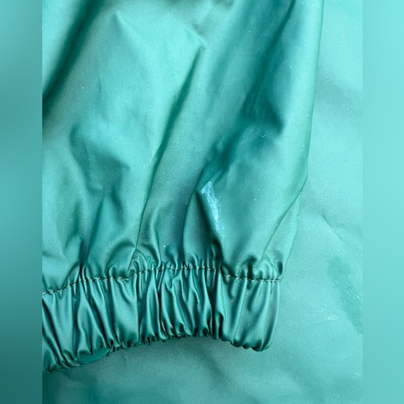 Columbia Men's Large Green Hood Snap Zip‎ Pockets Breathable Waterproof Jacket - Picture 14 of 15